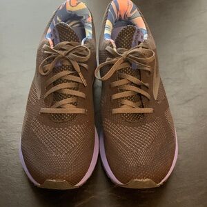 Brooks Brown Athletic Shoes with Purple Accents